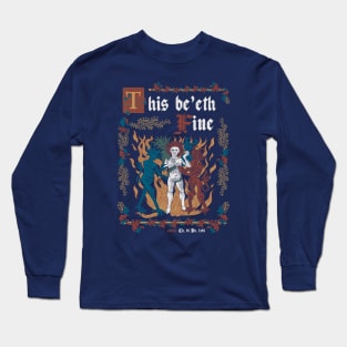 This Is Fine Medieval Style - funny retro vintage English history Long Sleeve T-Shirt